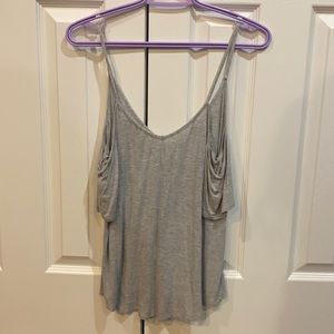 Grey off shoulder tshirt